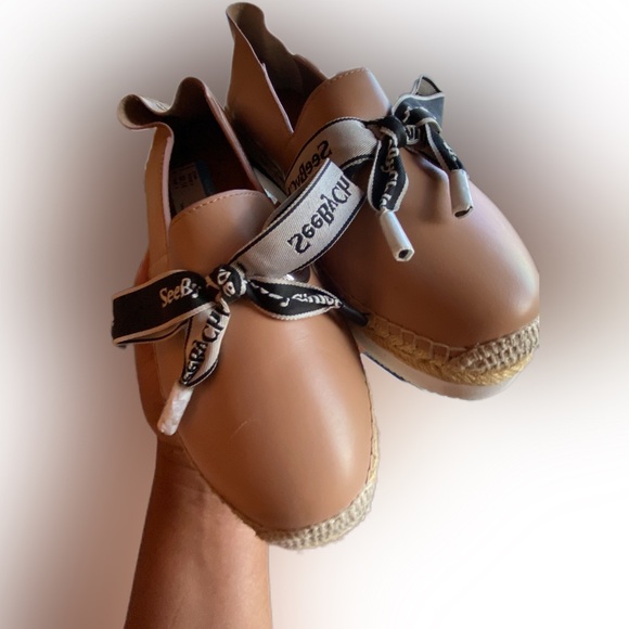See by Chloé Women's Leather Espadrilles - Size 38 or 7.5 - Picture 7 of 9